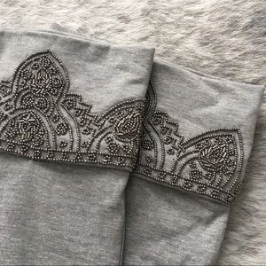 Love Sam beaded cuff sweatpants grey NWT Sz M